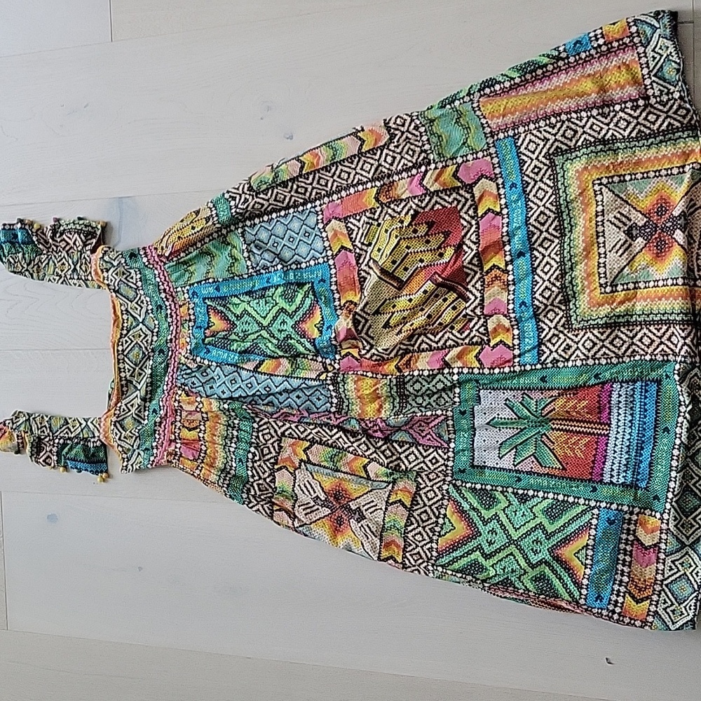 EUC Farm Rio Banana Scarves Midi Dress - Picture 5 of 7